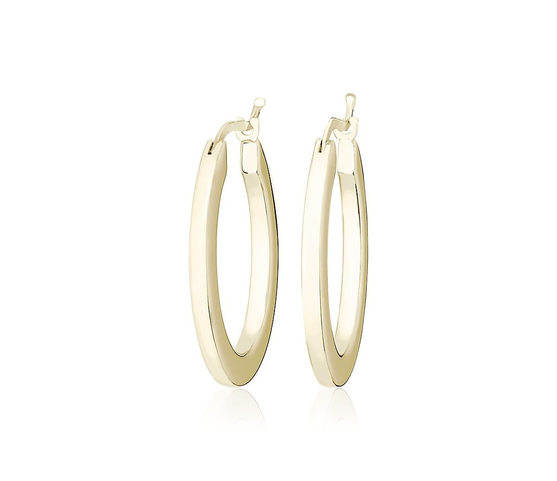 Small Hoops in 14k Italian Yellow Gold.