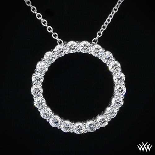 18k White Gold "Circle of Life" Diamond Pendant.