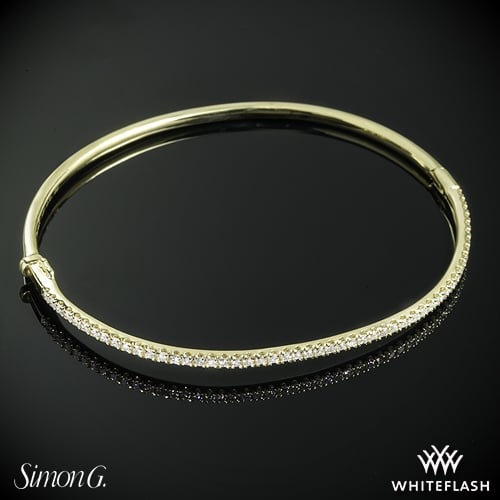 18k Yellow Gold Simon G. Diamond Bangle.