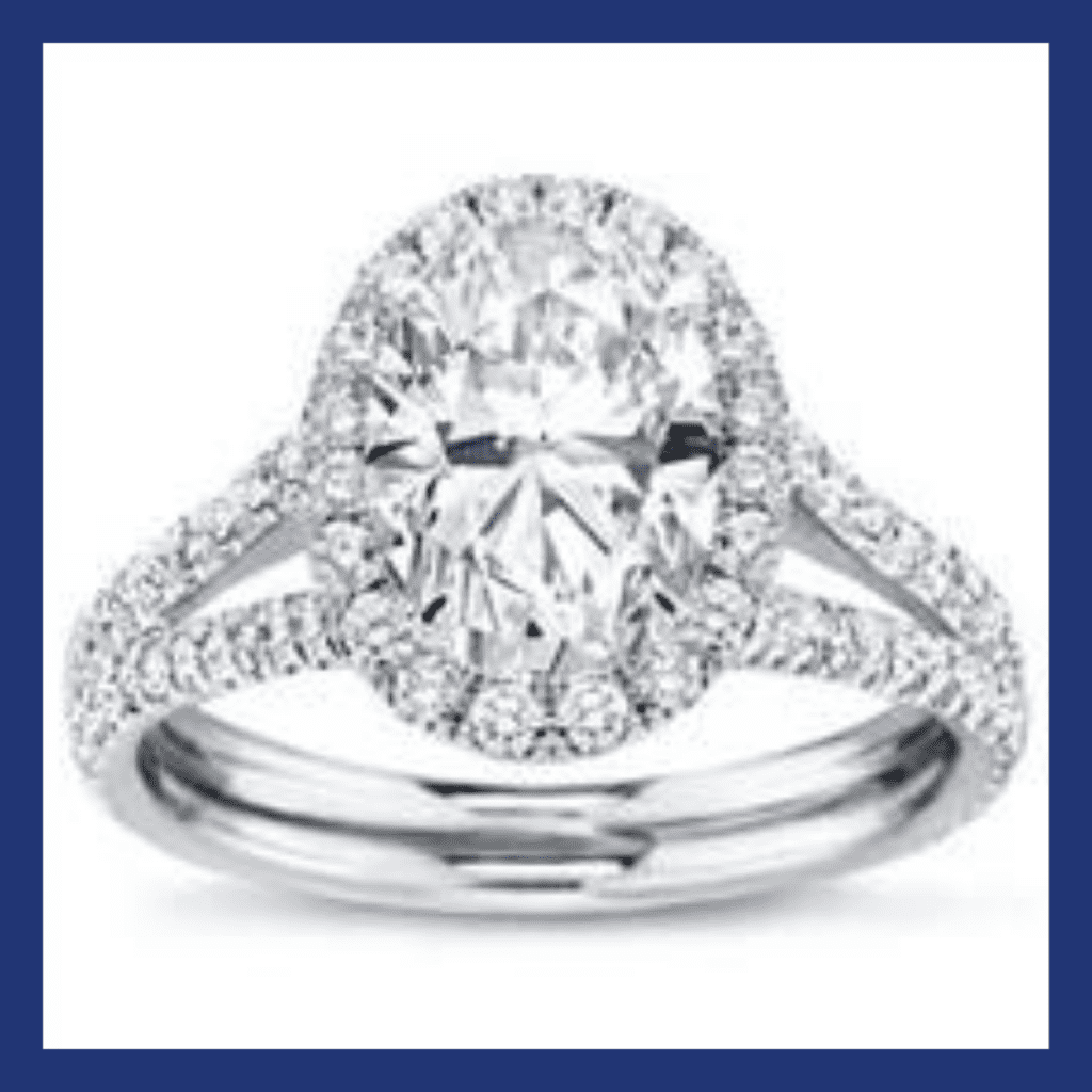 Oval Cut Diamond Ring.