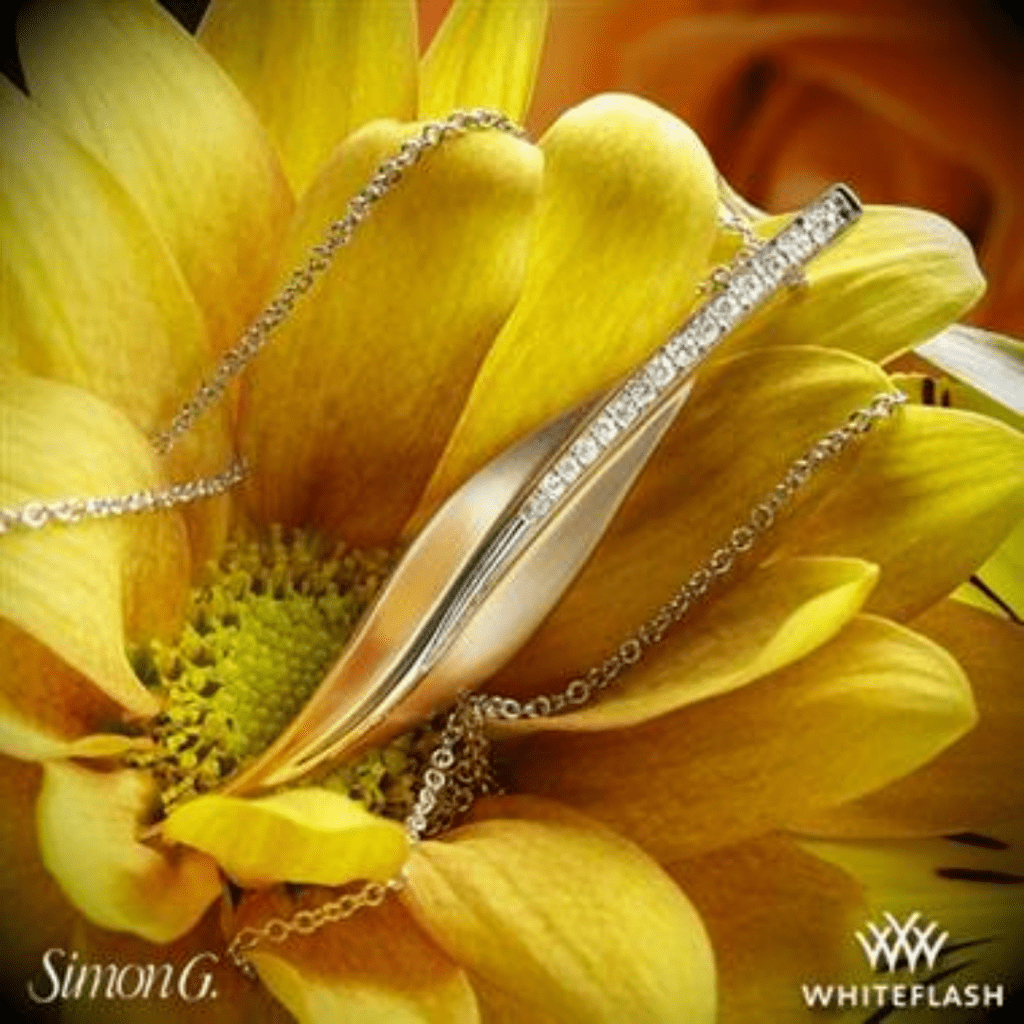 18k Rose Gold Simon G. Diamond Pendant from Witeflash.