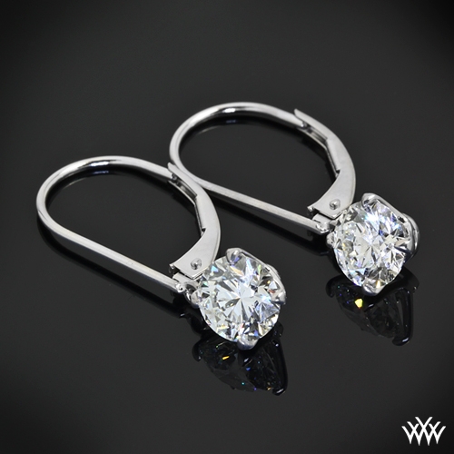 Platinum "Inspiration-Al" Diamond Earring Settings.