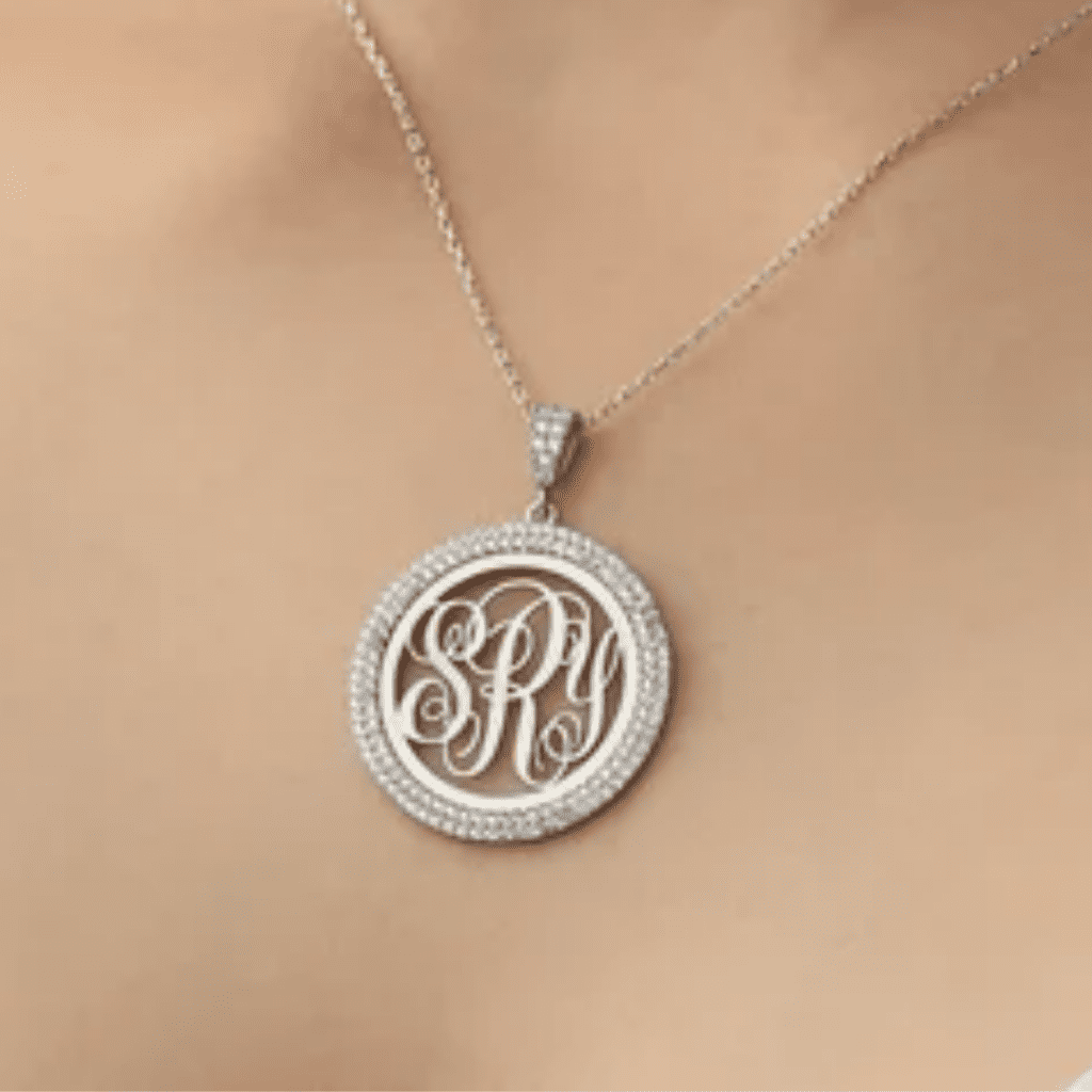 monogram pendant