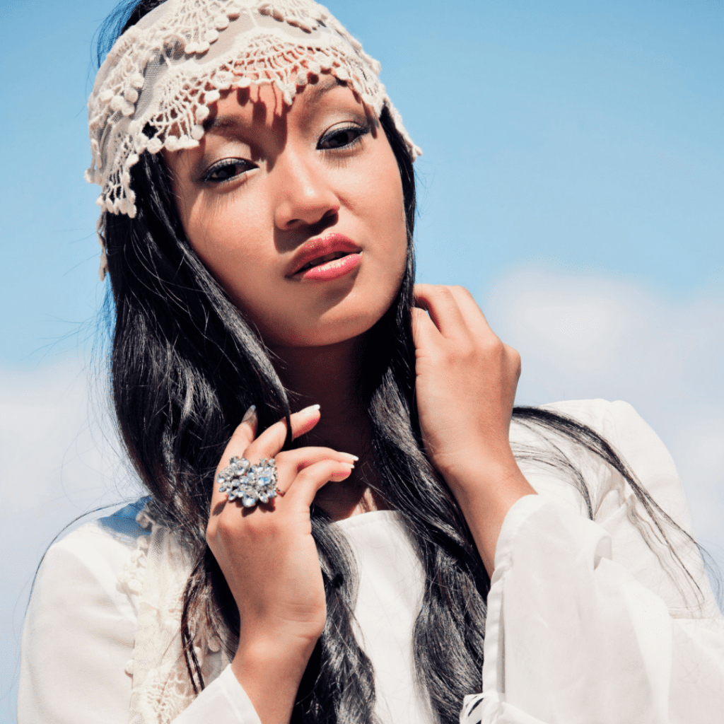 Asian boho styled woman