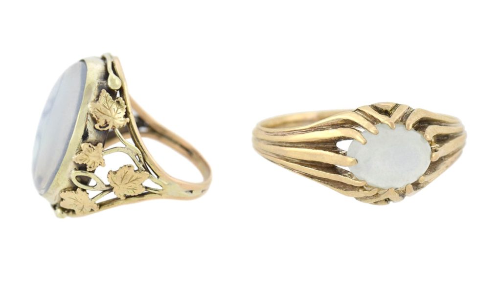 Art Nouveau Style Vintage Engagement Ring
