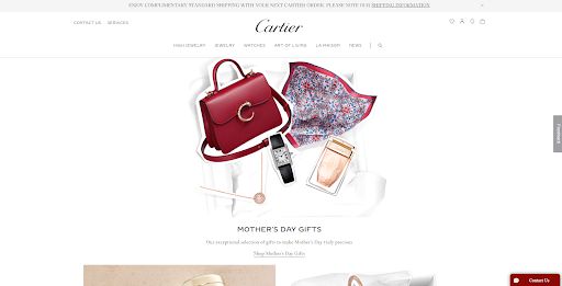 Cartier homepage