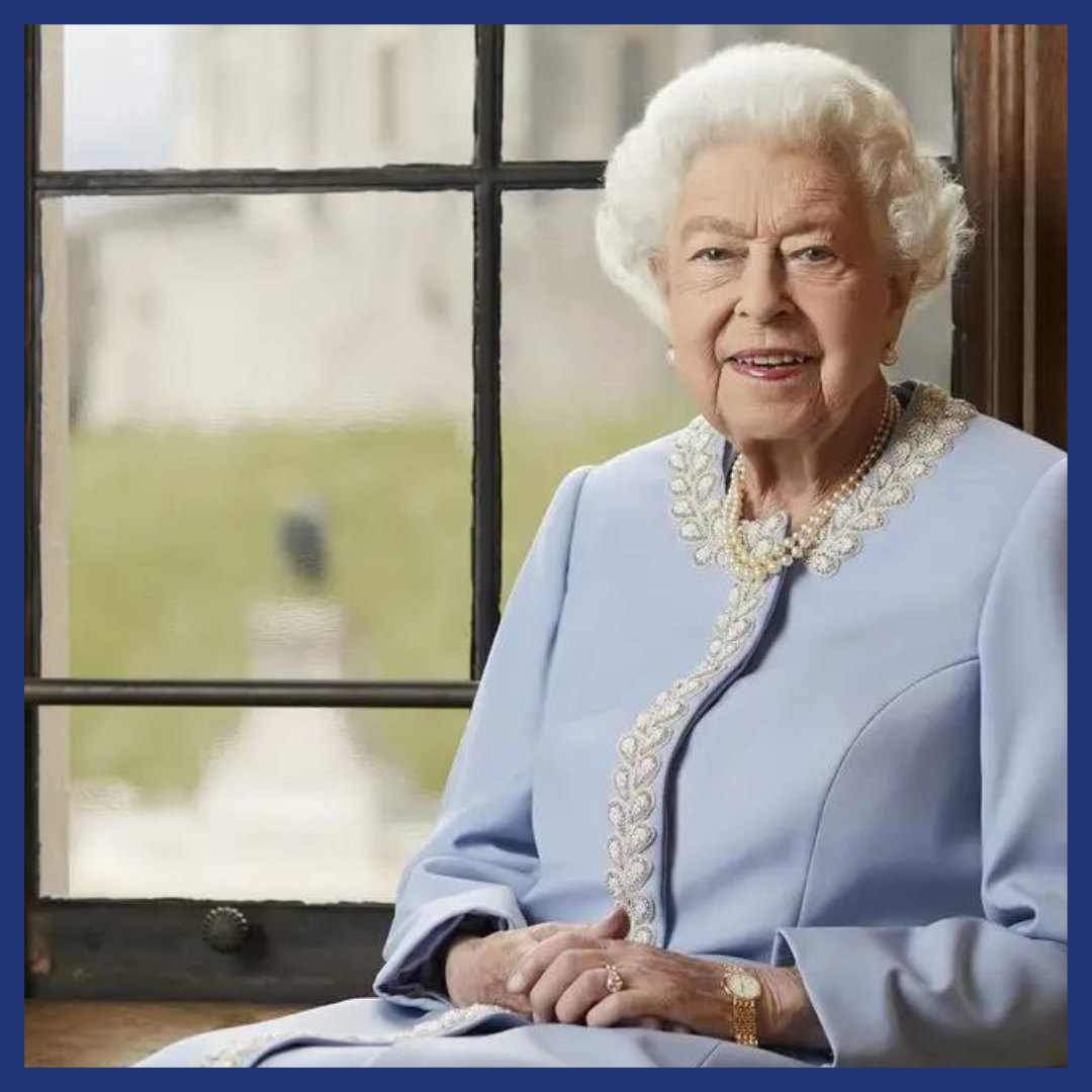 Queen Elizabeth II's official portrait in honor of her Platinum Jubilee.