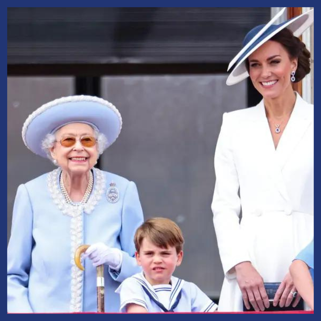 Queen Elizabeth during the Trooping the Color parade on the Buckingham Palace balcony on June 2, 2022. 