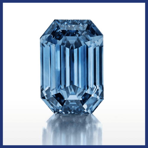 Large blue diamond.