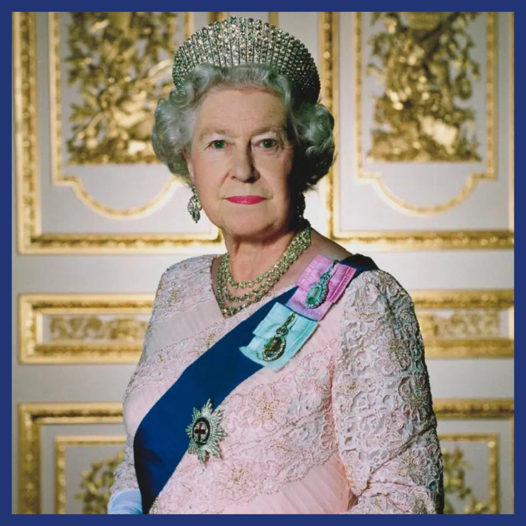 Queen Elizabeth II's official portrait for her Golden Jubilee.