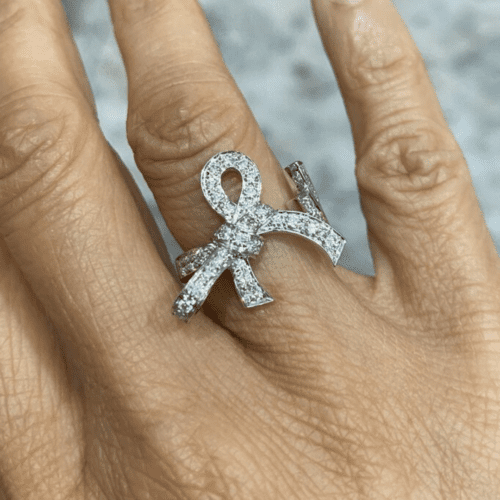 diamond ring that looks like a bow