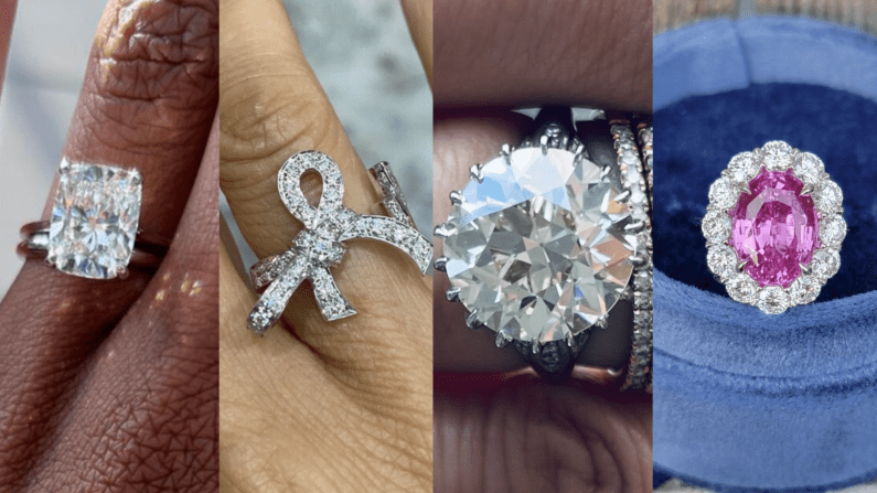 the 4 rings that were the Jewels of the Week for June 2022