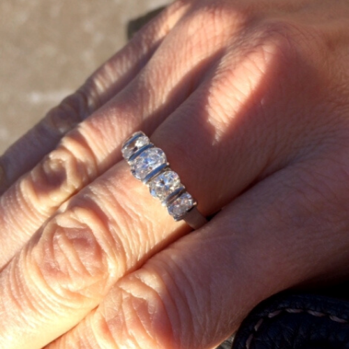 Five Stone Oval Diamond Ring.