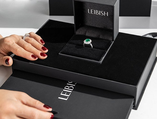 Leibish & Co black box and velvet packaging