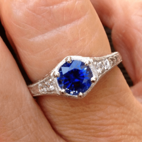 Sapphire and Diamond Ring