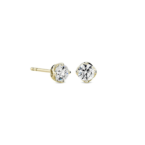 Tulip Stud Earrings in 18K Yellow Gold.