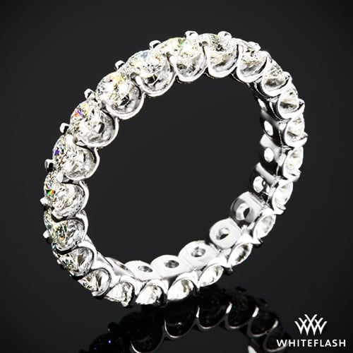 2.20ctw 18k White Gold Annette's U-Prong Eternity Diamond Wedding Ring