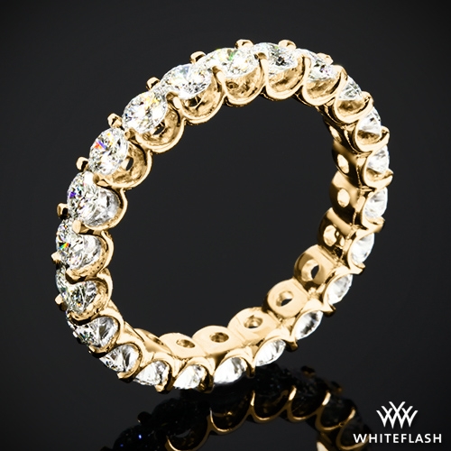 2.30ctw 18k Yellow Gold Annette's U-Prong Eternity Diamond Wedding Ring