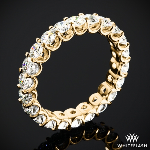 2.30ctw 18k Yellow Gold Annette's U-Prong Eternity Diamond Wedding Ring