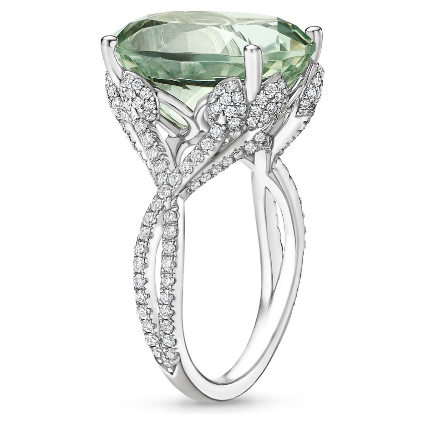 Garden Party Prasiolite and Diamond Cocktail Ring