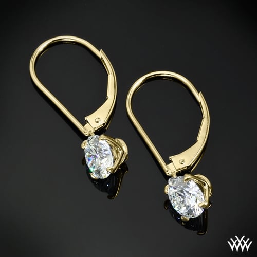 18k Yellow Gold "Inspiration-Al" Diamond Earring Settings