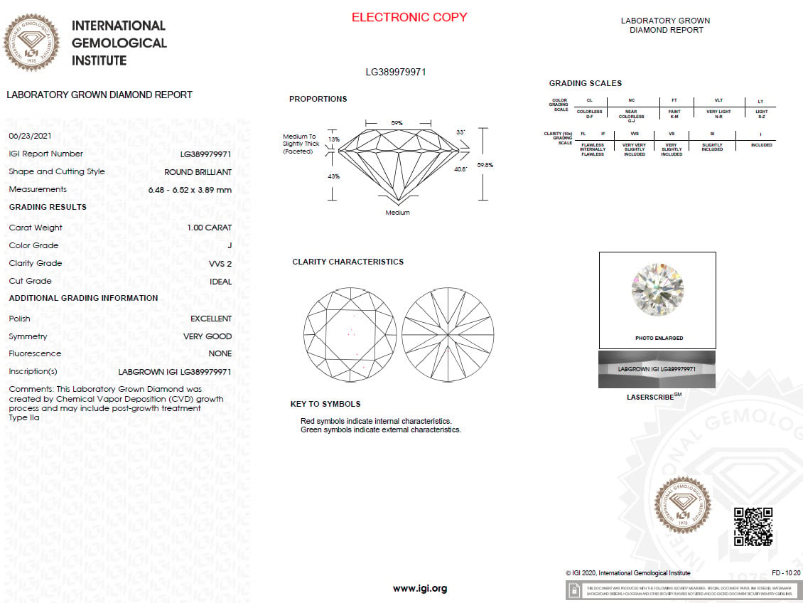 01 Igi Lab Grown Diamond Sample 