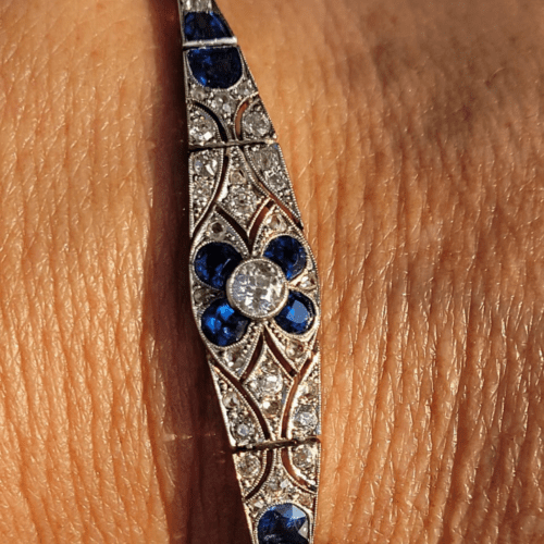 Sapphire and art deco bracelet.