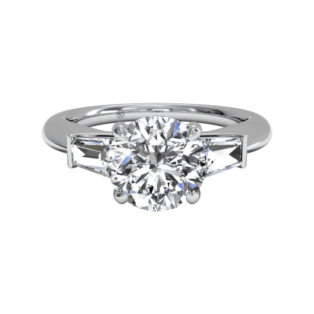 Tapered Baguette Diamond Engagement Ring