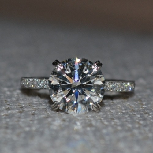 Diamond engagement ring reset.