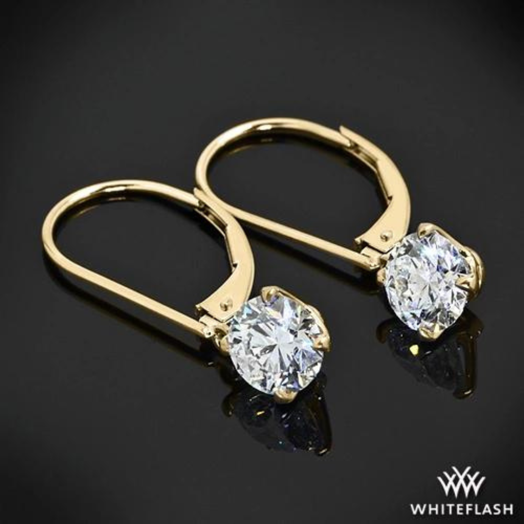 18k Yellow Gold "Inspiration-Al" Diamond Earring Settings