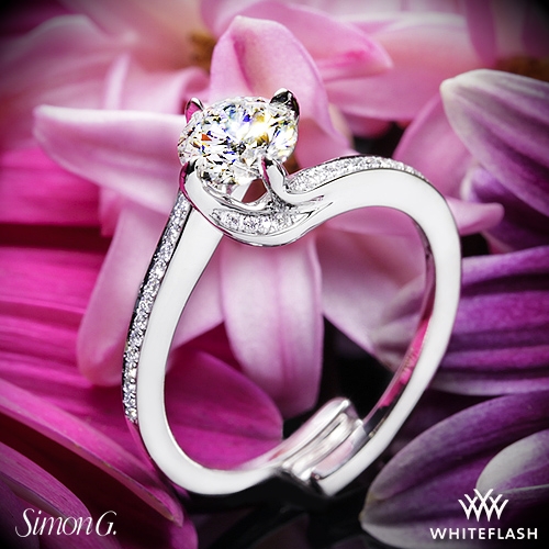 Platinum Simon G. Fabled Diamond Engagement Ring at Whiteflash