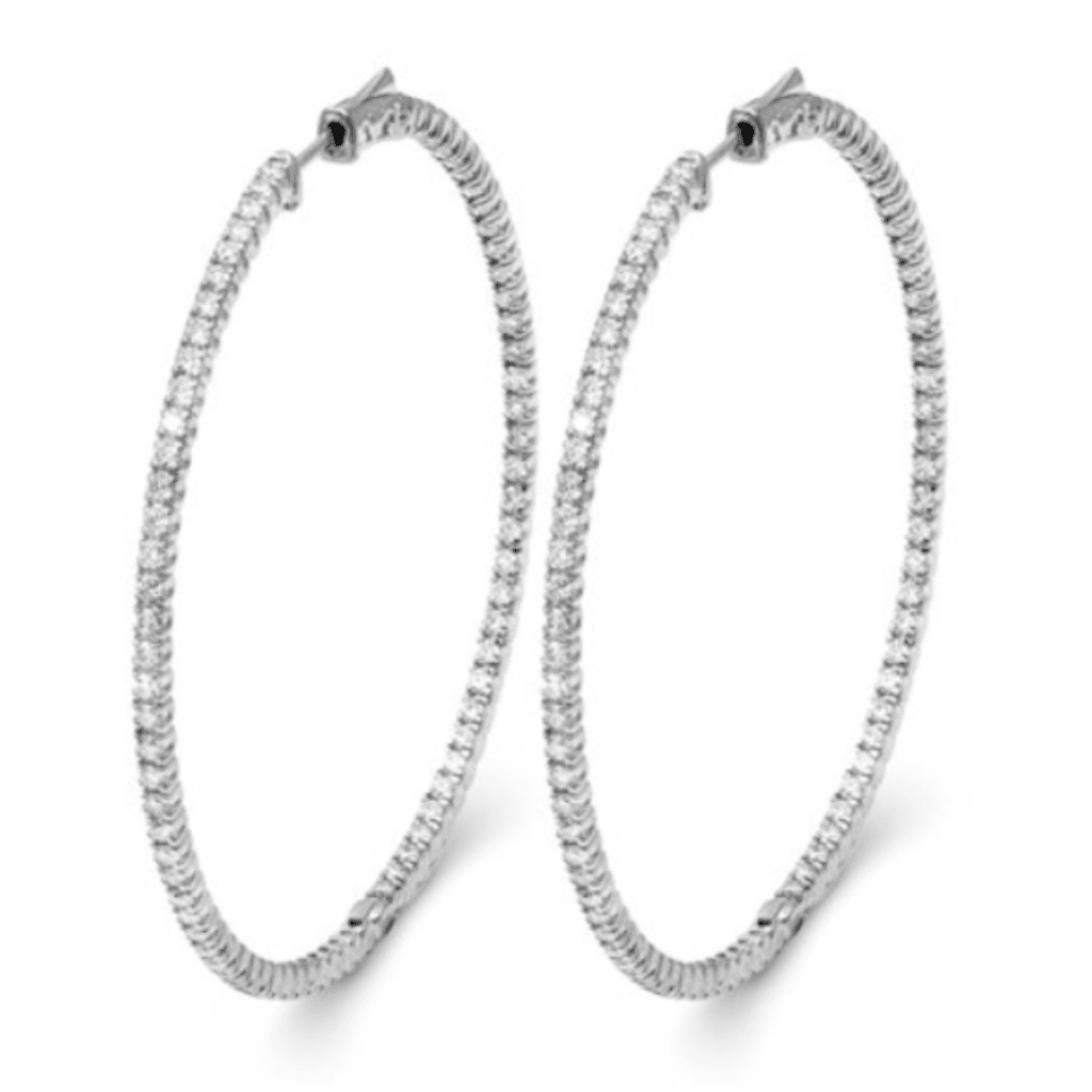 Large Diamond Hoops at Adiamor