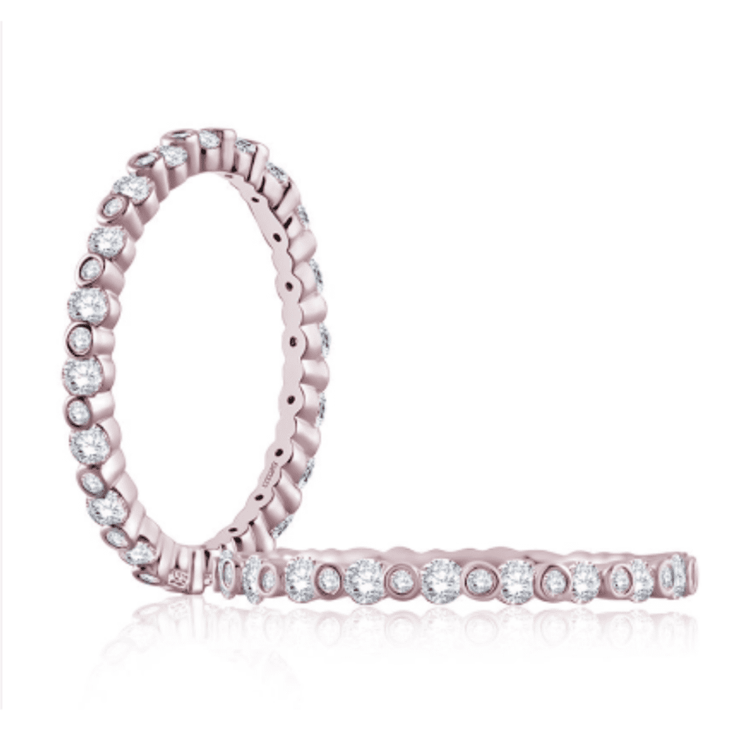 Women's Two-Prong Alternating Marquise and Round Diamond Stacking Band at Continental Diamonds