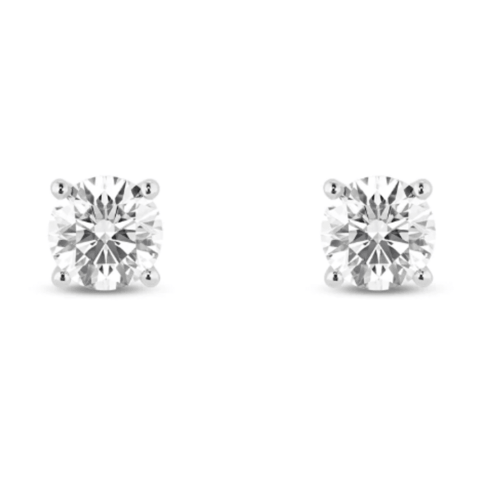 Finest Lab-Grown Diamond 1ct. tw. Round Brilliant Solitaire Studs at Lightbox Jewelry