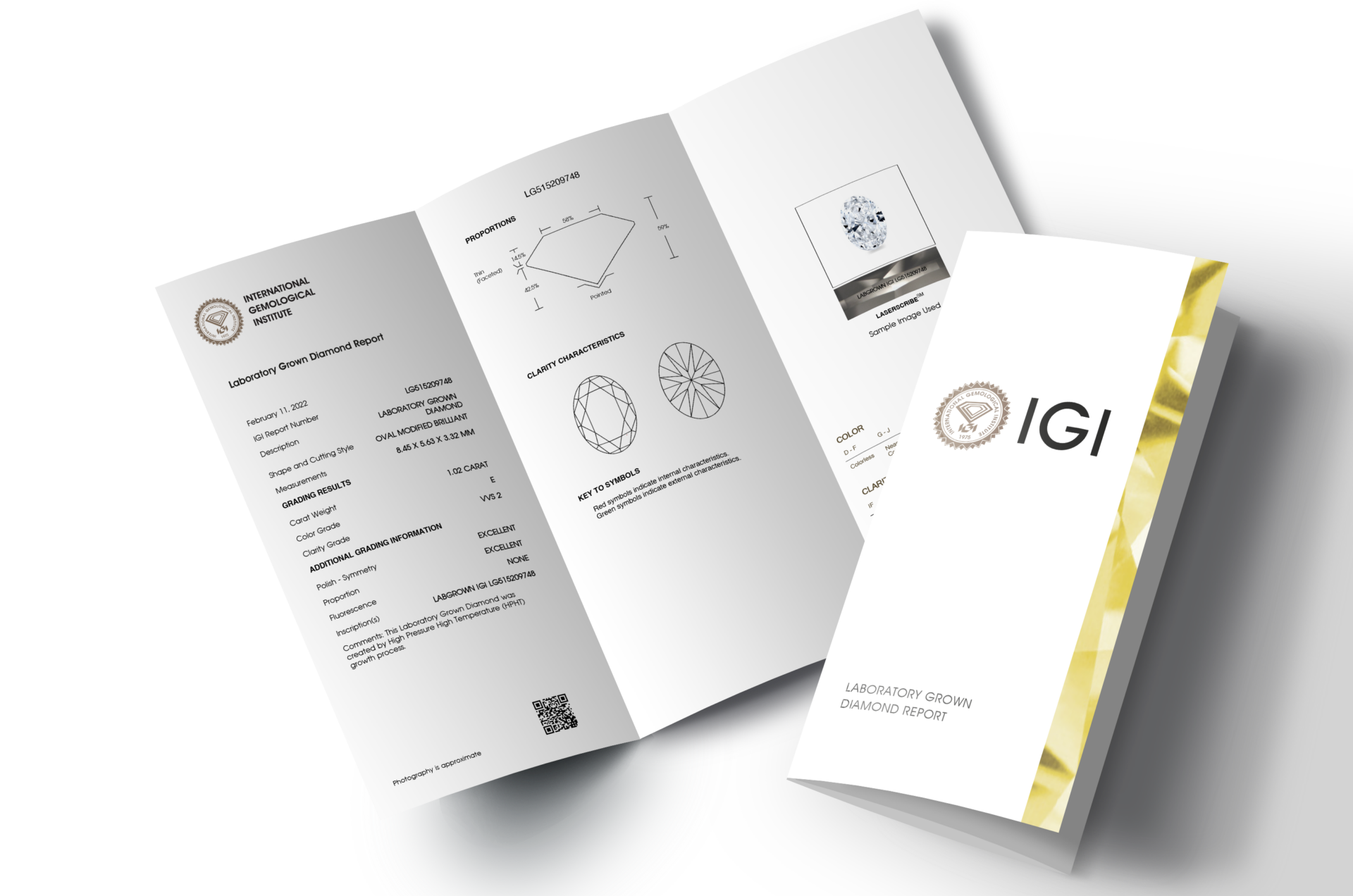 Labratory Grown Diamond Grading Report