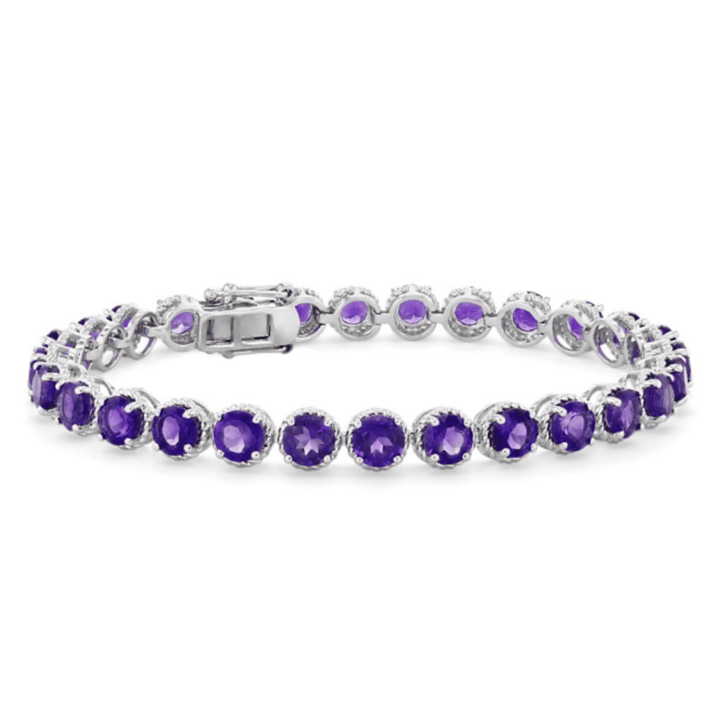 Amethyst Round Rope Bracelet from Blue Nile