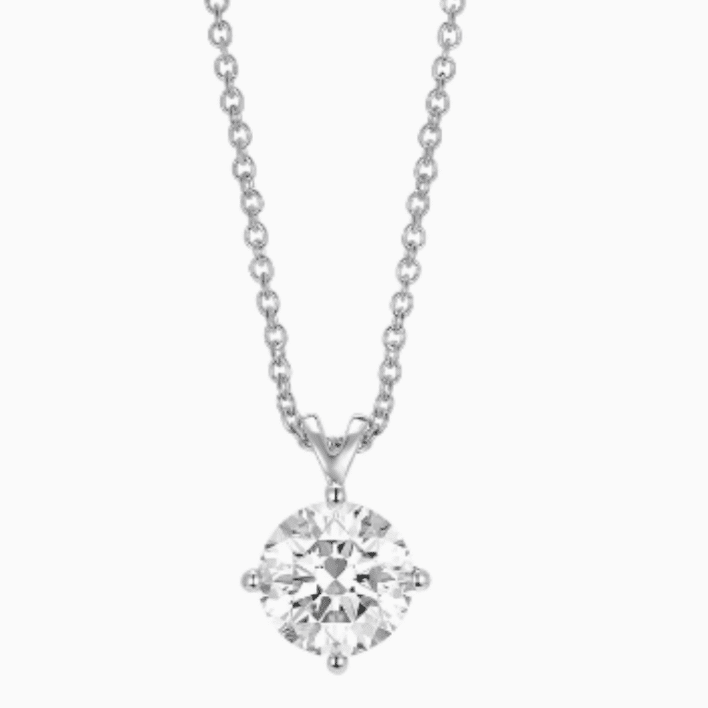 Finest Lab-Grown Diamond 1ct. Round Brilliant Solitaire Pendant at Lightbox