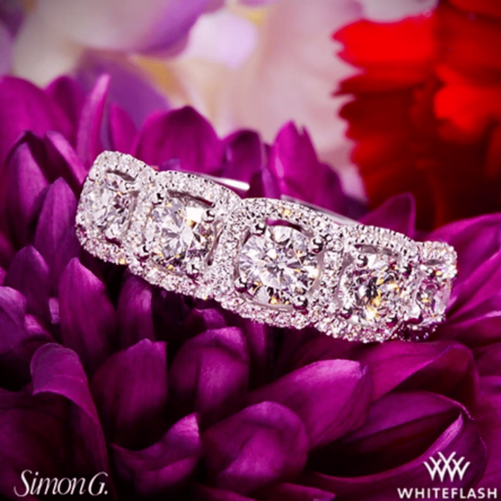 18k White Gold Simon G. Caviar Right Hand Ring at Whiteflash