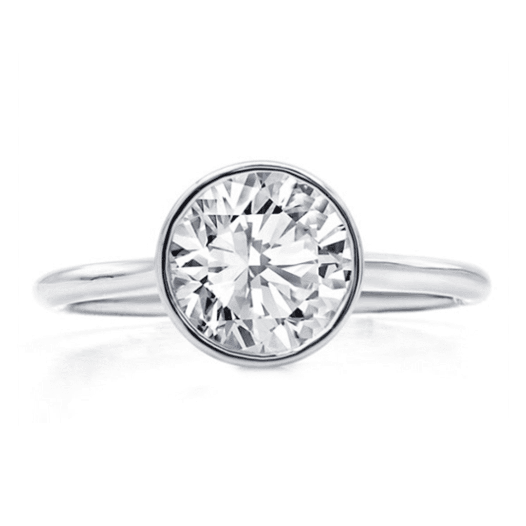 Bezel Set Solitaire Engagement Ring at Adiamor