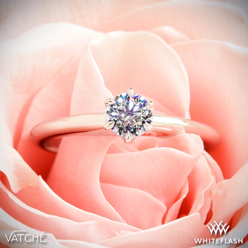 Platinum Vatche U-113 6-Prong Solitaire Engagement Ring