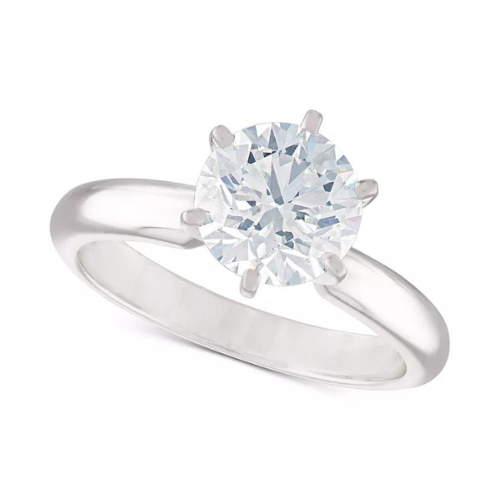 Certified Diamond Solitaire Engagement Ring (2 ct. t.w.) in 14k White Gold at Macy's