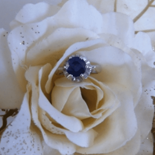 Sapphire right hand ring