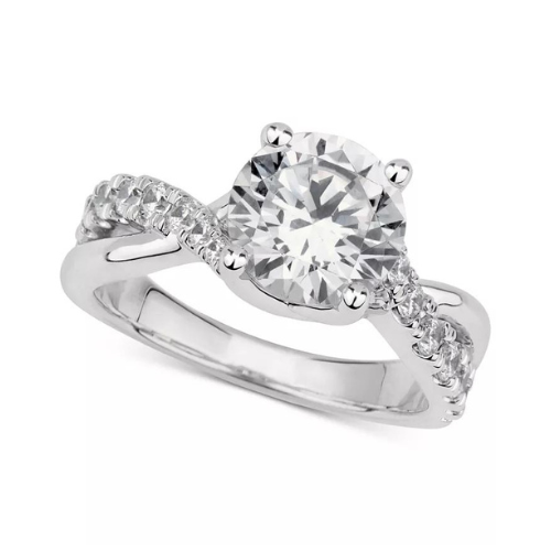 GIA Certified Diamond Twist Shank Engagement Ring (2-1/2 ct. t.w.) in 14k White Gold at Macy's