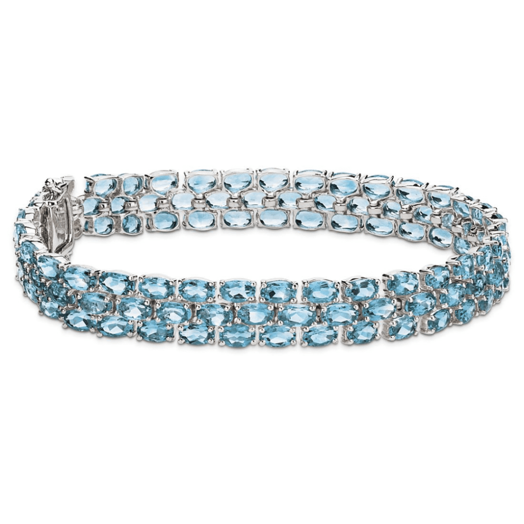 Trio Oval Blue Topaz Bracelet at Blue Nile