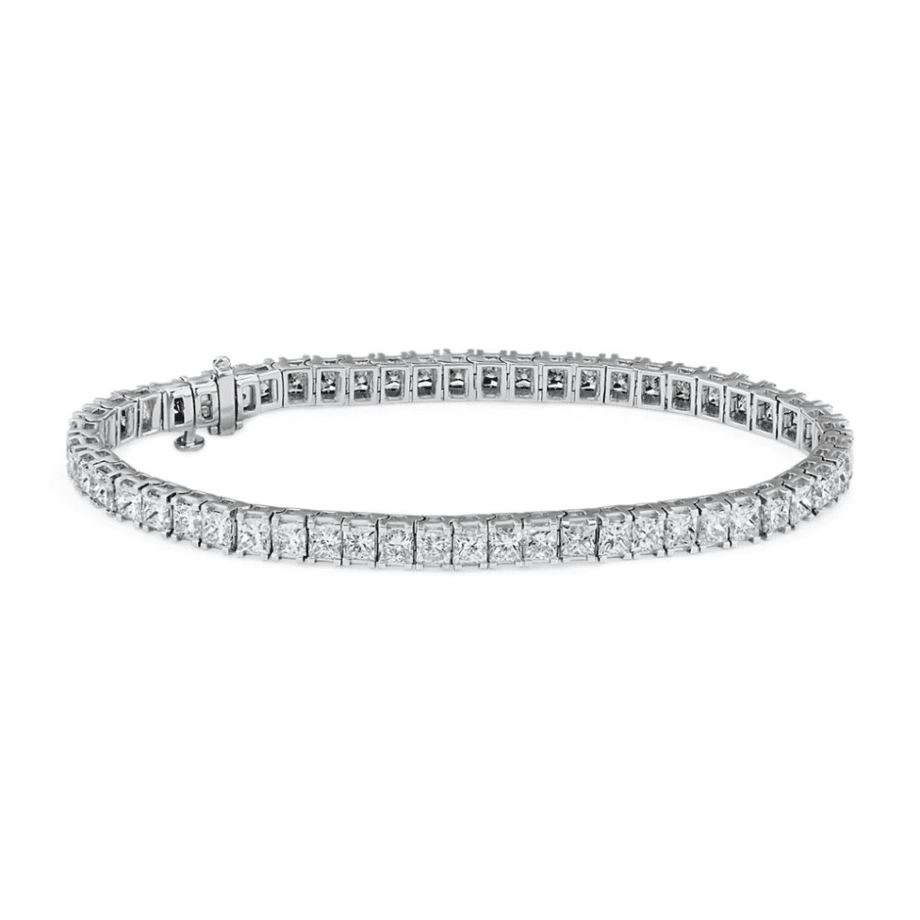 Princess Diamond Tennis Bracelet in 14k White Gold from Blue Nile.