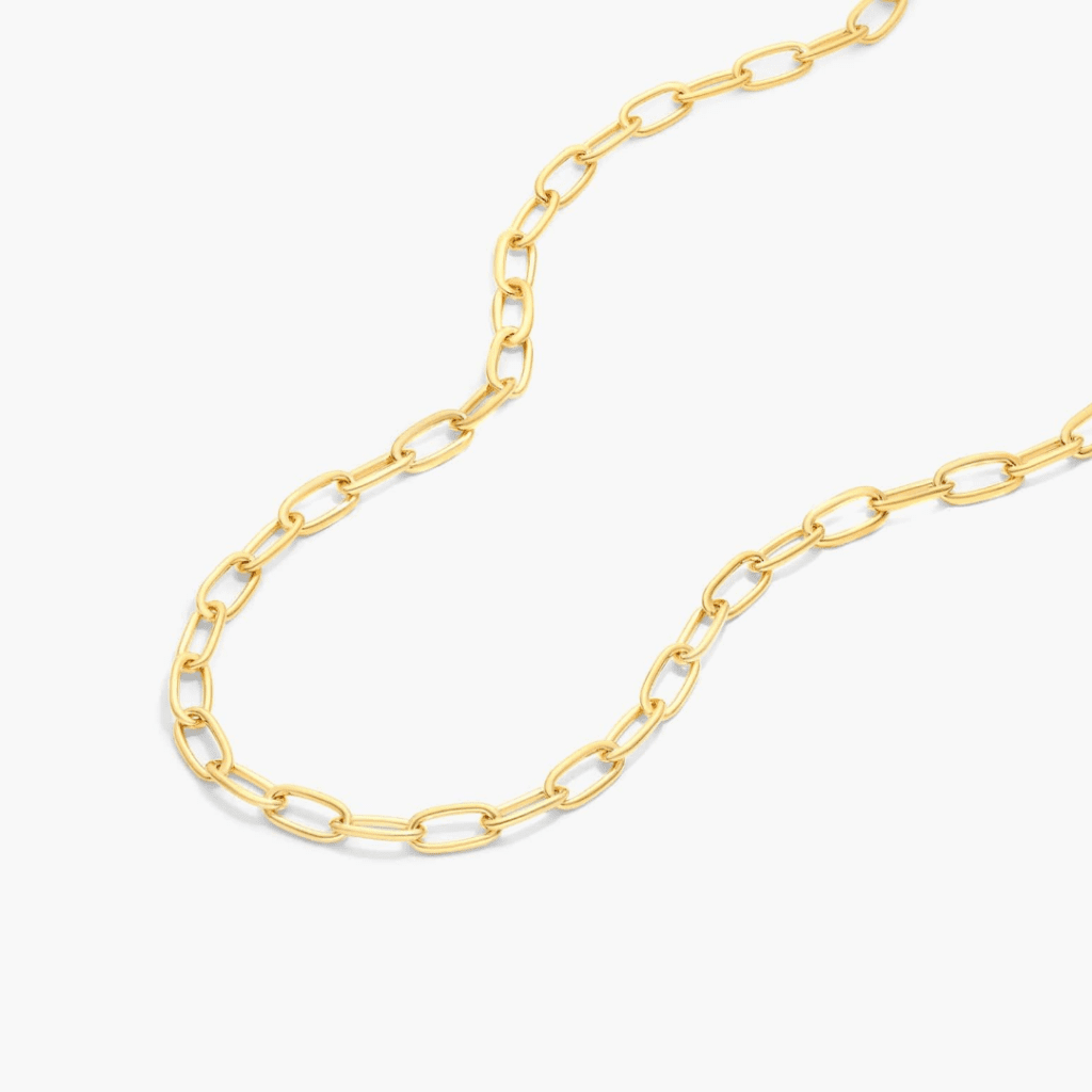 14K Yellow Gold Paper Clip Chain Necklace - 18 Inches at James Allen