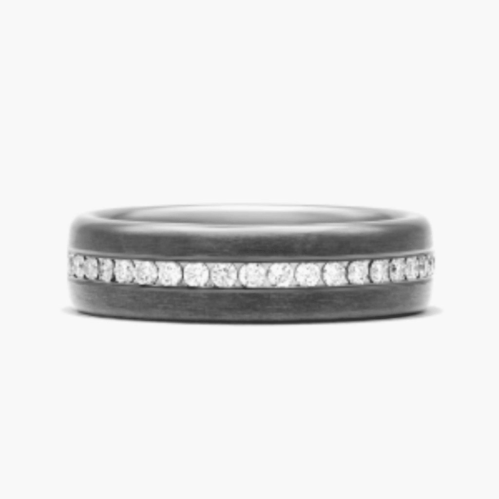 Black Titanium Channel Set Diamonds Ring at James Allen