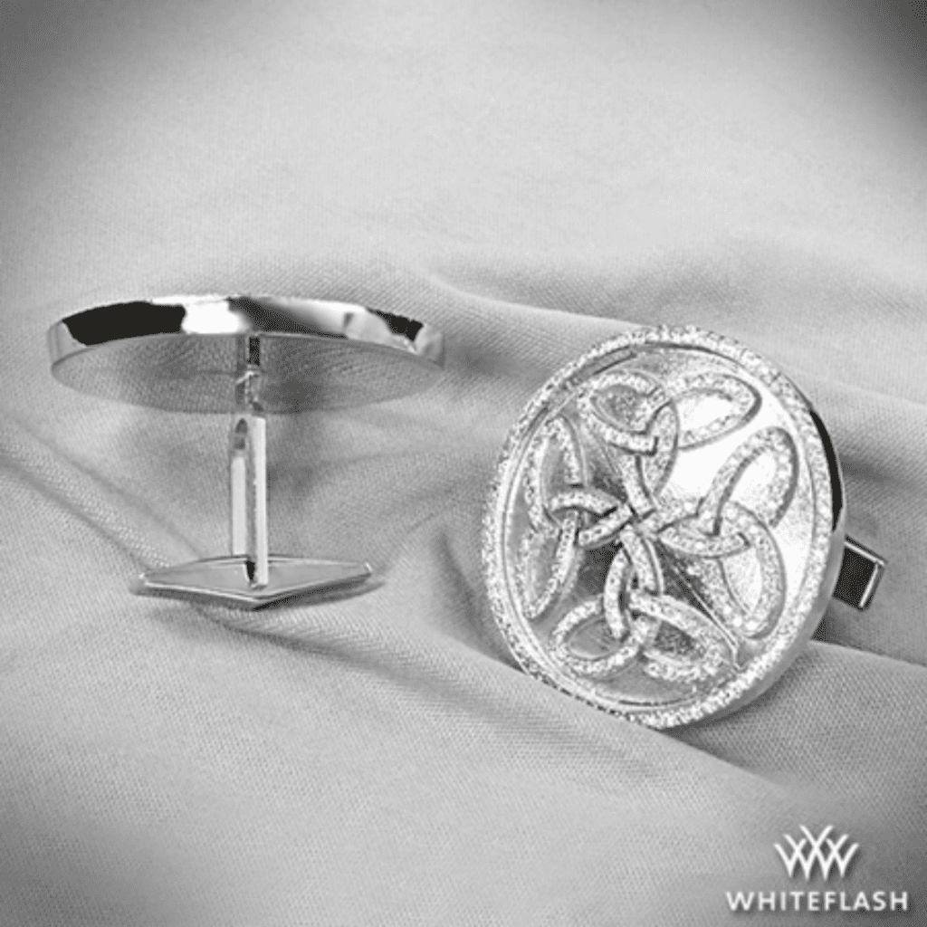 14k White Gold "Prodigy" Cuff Links at Whiteflash