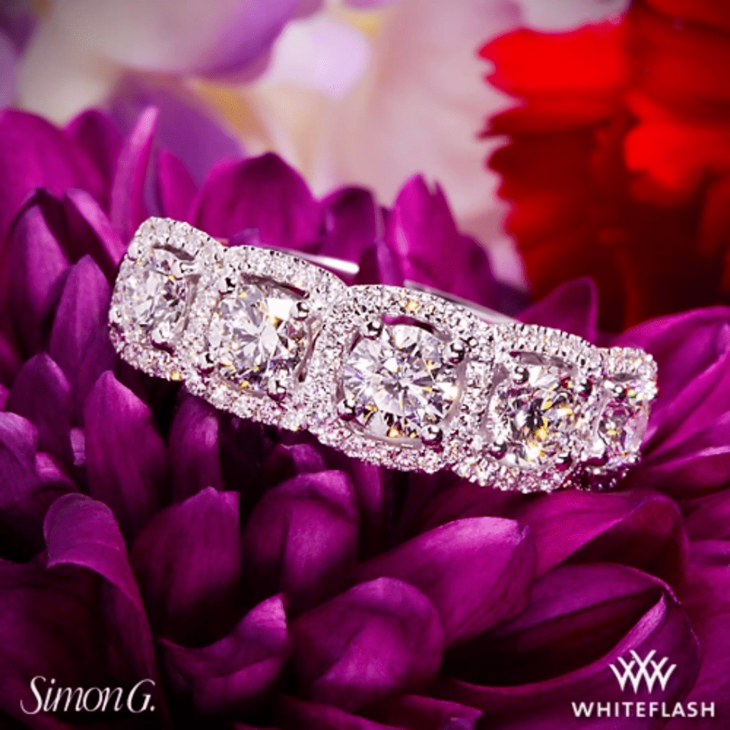 18k White Gold Simon G. Caviar Right Hand Ring at Whiteflash