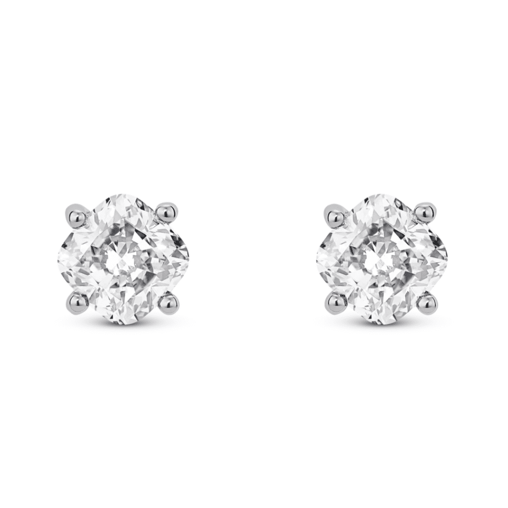 Lab-Grown Diamond 1tcw Cushion Cut 14k Gold Studs at Lightbox